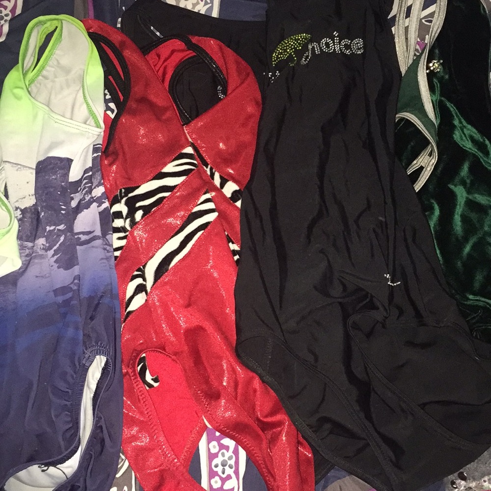 Bundle of 5 adult small gymnastics leotards